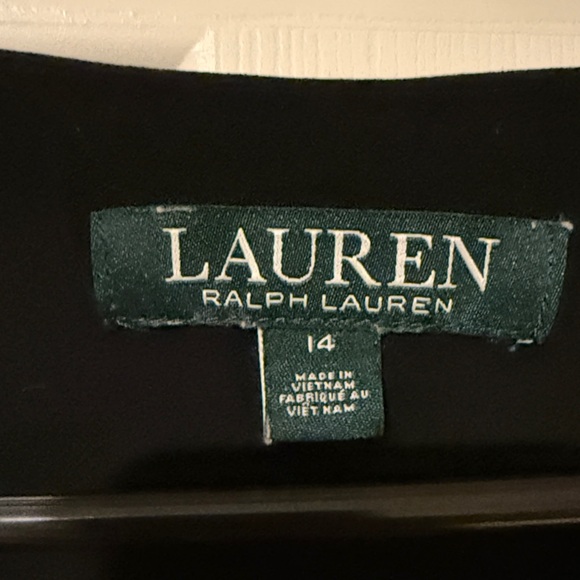 Lauren Ralph Lauren Elegant Black Long Sleeve Dress - Picture 2 of 8